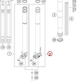 WP AXLECLAMP OC LEFT CPL. WITH TUBE (48601932S1)