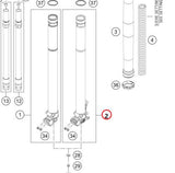 WP AXLECLAMP OC LEFT CPL. WITH TUBE (48601932S1)