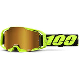 100 Percent ARmatic Goggles - Neon Yellow Gold Mirror