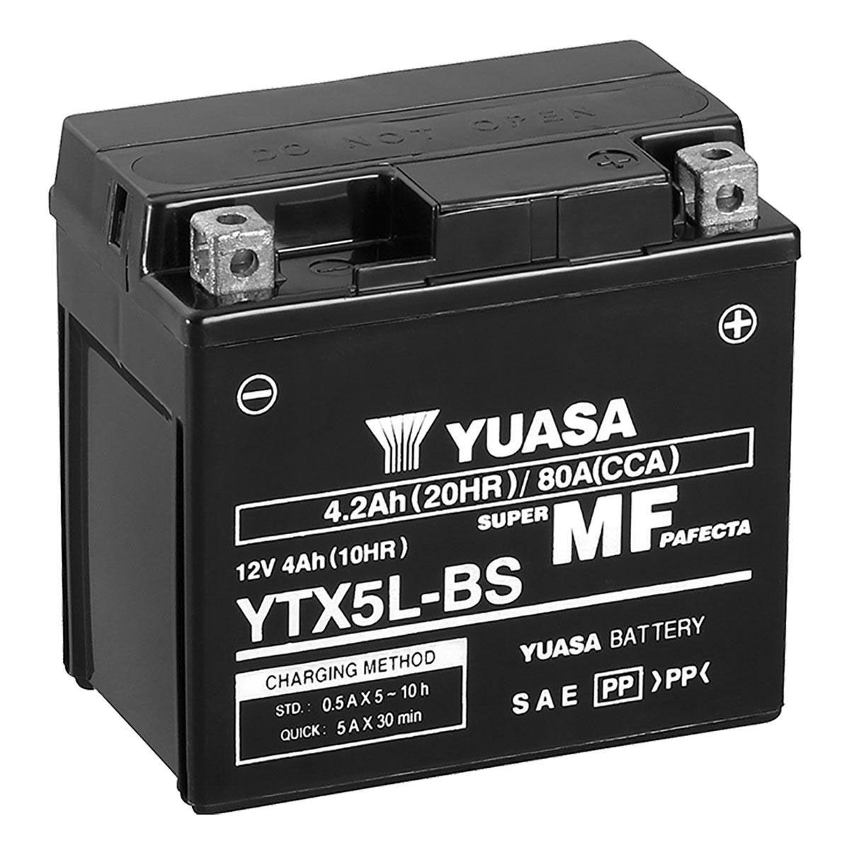Yuasa YTX5L-BS Battery (YUAM32X5B) - BFD Moto
