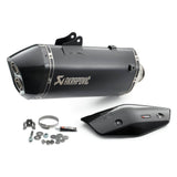 KTM Akrapovic black titanium slip-on silencer 6070597900033 with carbon heat shield and mounting hardware