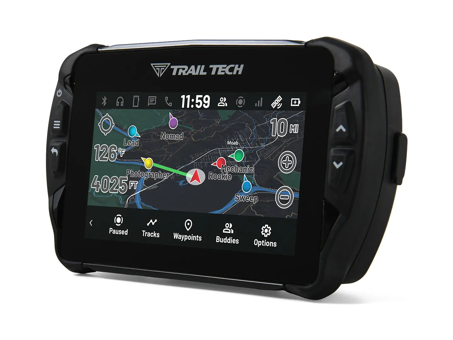 Trail Tech Voyager Pro4 GPS display with Buddy Tracking map