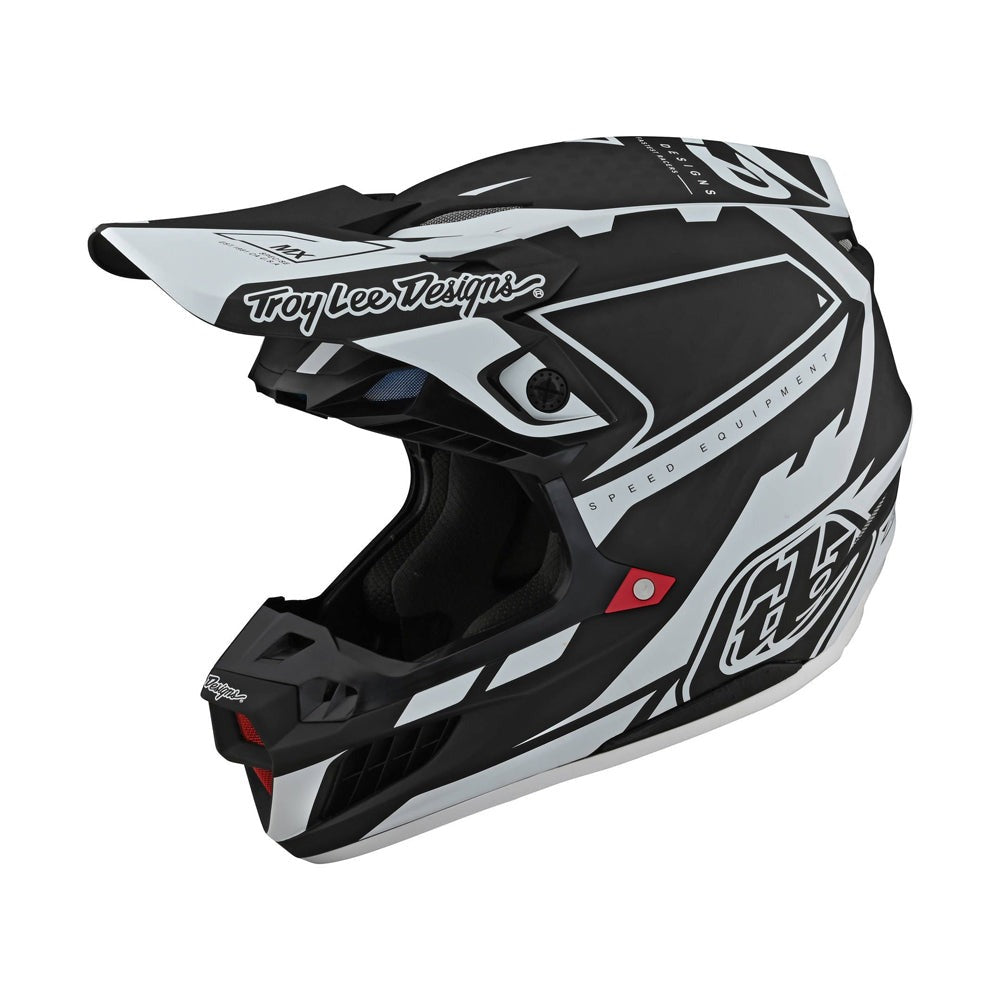Troy Lee Designs SE5 Carbon MIPS MX Helmet - Black/White - Large