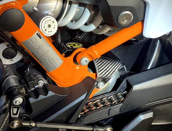 P3 Carbon Shock Heat Shield | KTM 790 & 890 (All Models) 2024 - 2026 | Husqvarna Norden 901 2024 - 2026