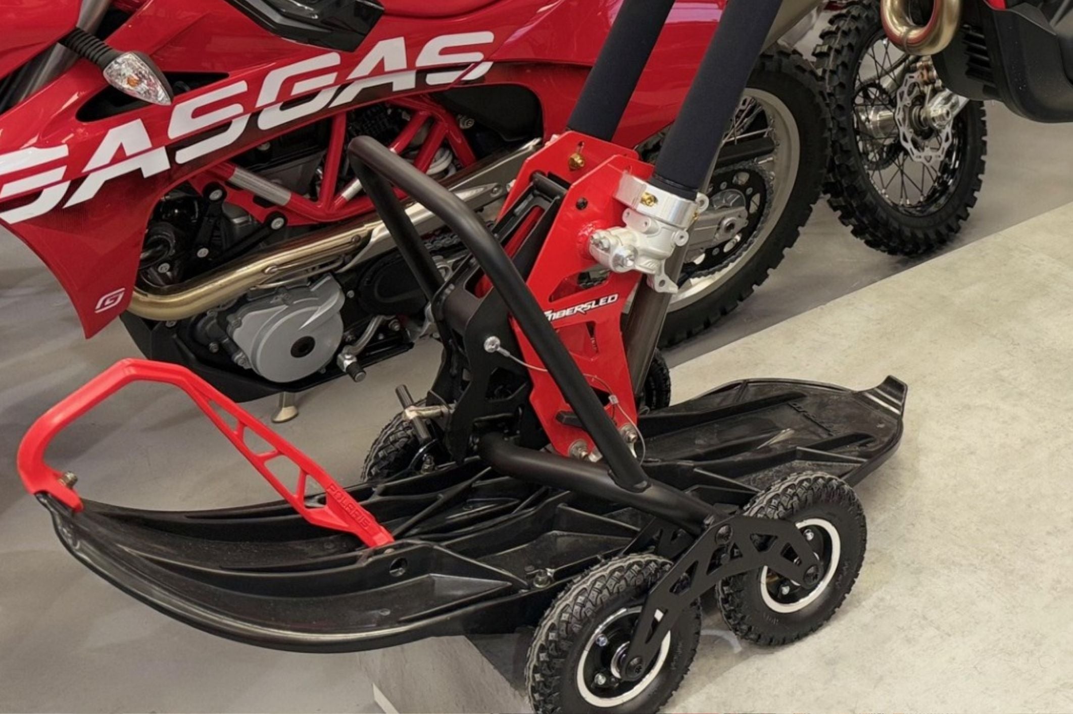 2024 GasGas MC 450F FE w/ Timbersled ARO3 Snow Bike