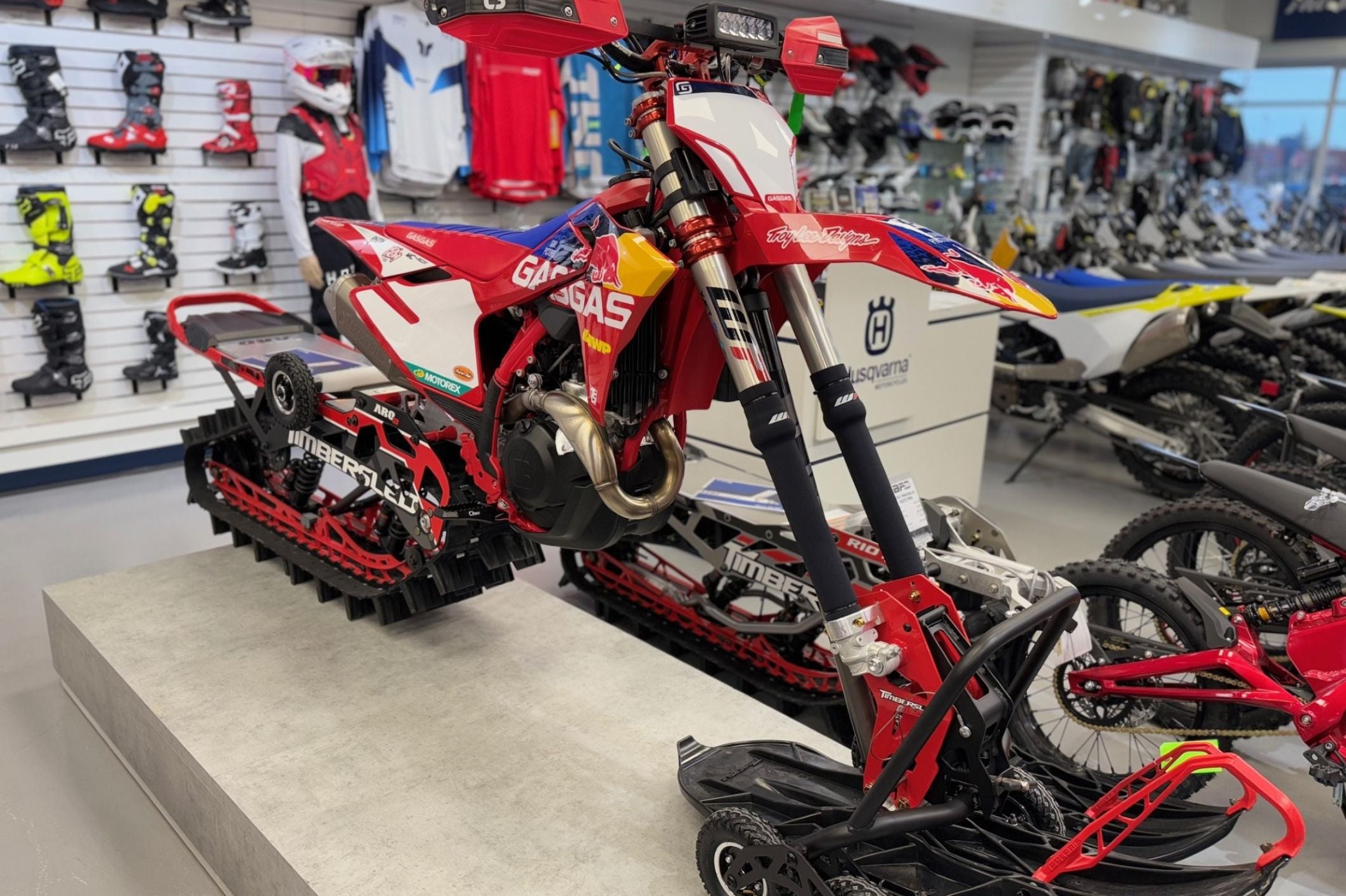 2024 GasGas MC 450F FE w/ Timbersled ARO3 Snow Bike