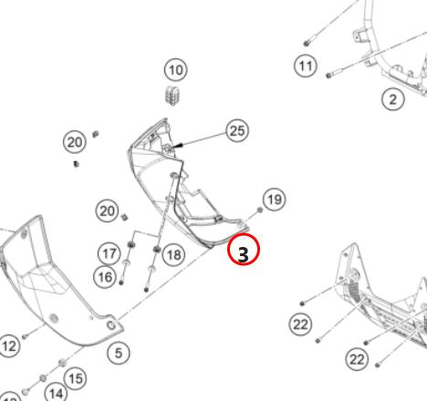 Tank protection carrier, right 22107026050