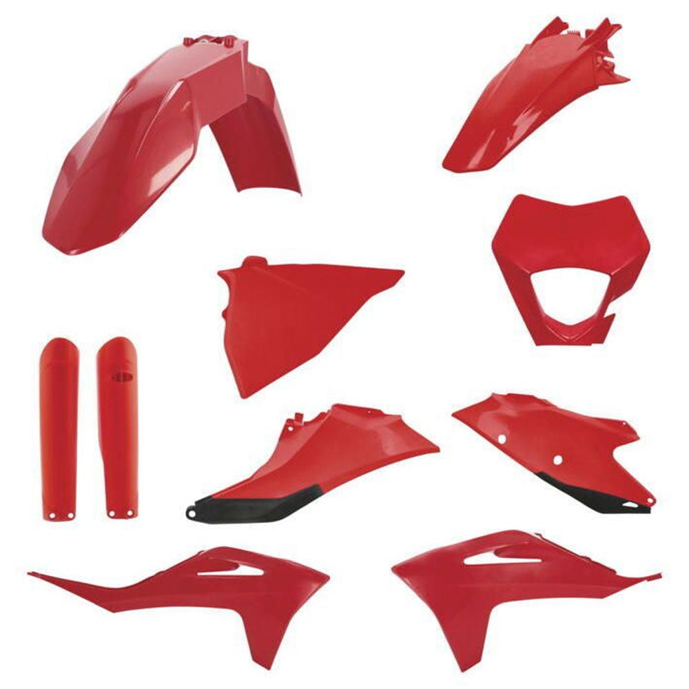 Acerbis Plastic Kit For Honda XR 250 & XR 400 (1996-2004) - OEM Red/White (Part # 0007573.553.990)