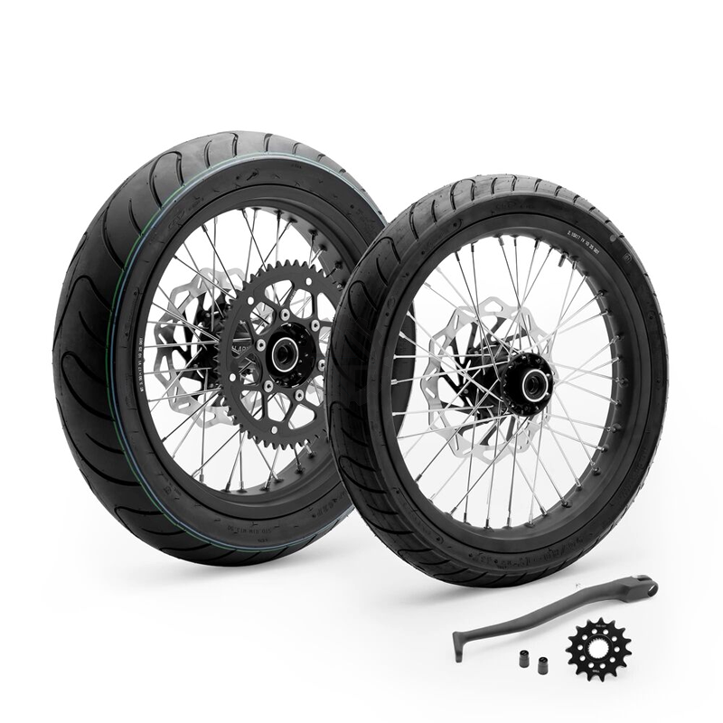 Complete Supermoto Wheel Set 17'' Talaria KOMODO