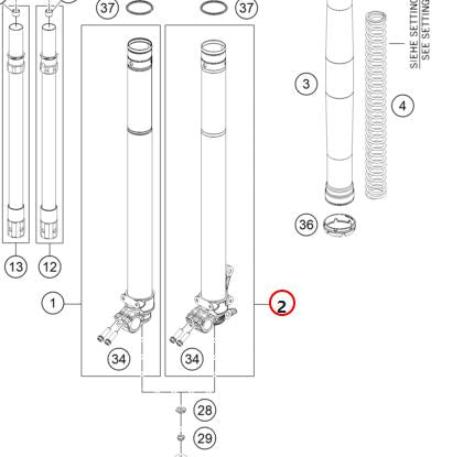 WP AXLECLAMP OC LEFT CPL. WITH TUBE (48601932S1)