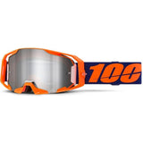 100 Percent ARmatic Goggles - Neon Orange Silver Mirror