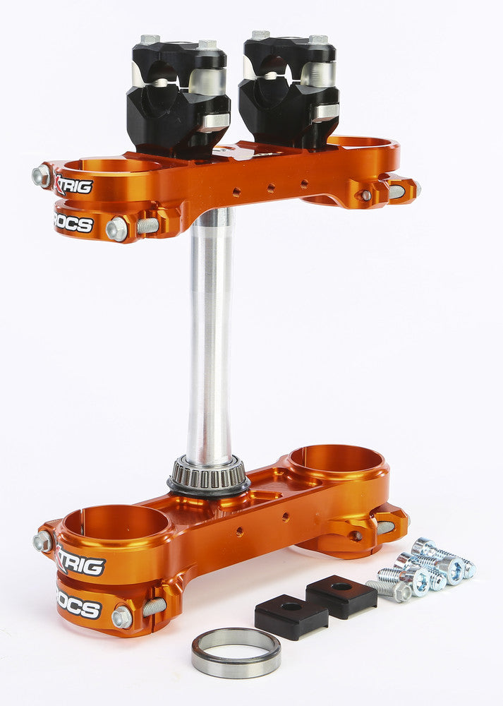 Xtrig ROCS tech Triple Clamp PHDS Kit KTM 85 SX / 25-26 offset 14 orange