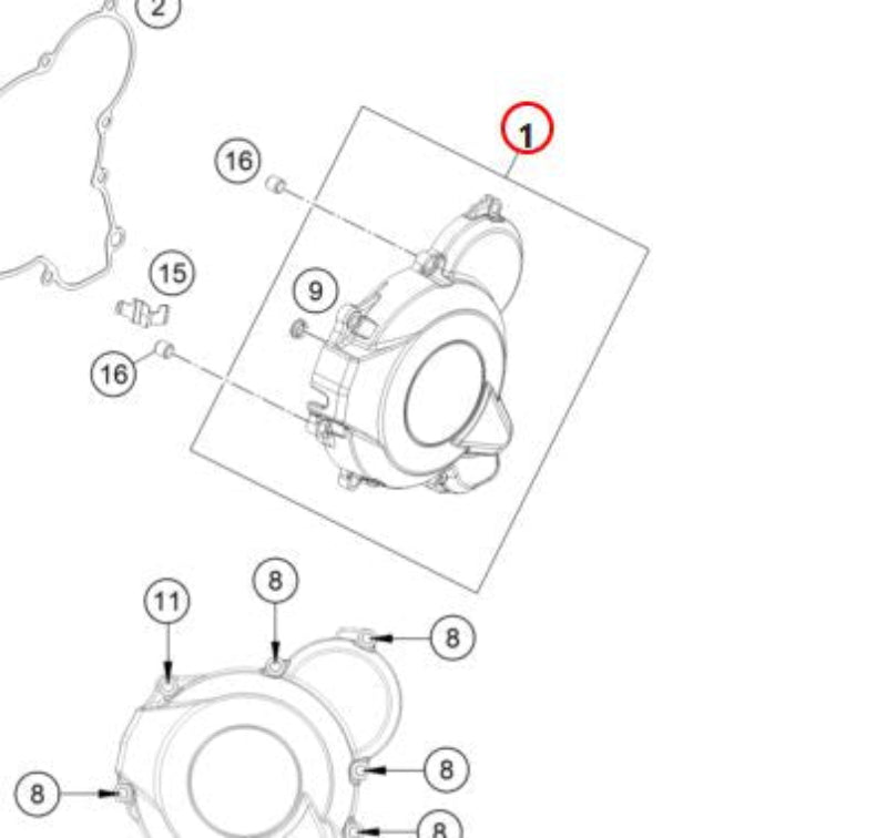 Ignition Cover TE 250/300 2018 (55430702144)