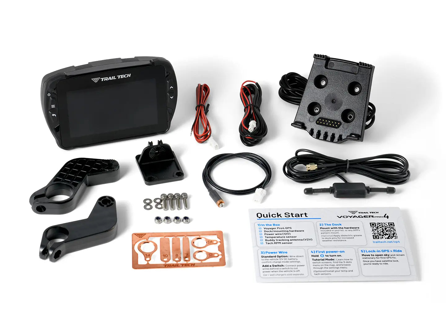 Trail Tech Voyager Pro4 MOTO kit components overview