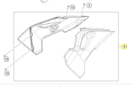 Spoiler kit Enduro TE 300 PRO 2025 (A36008054000ABD)