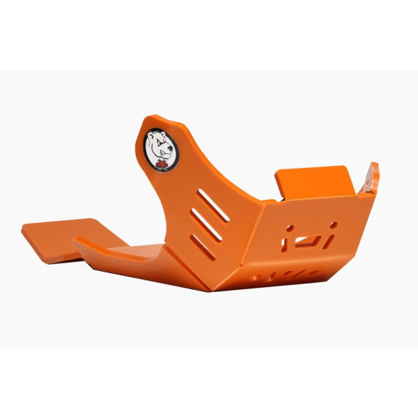 AXP Racing AX1662 orange skid plate with linkage guard