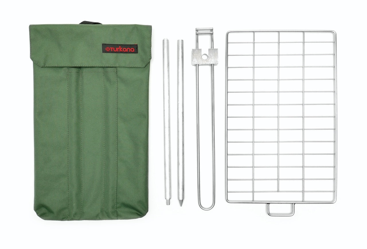 Turkana Braai™ Portable "Roadkill" BBQ Grill - Stainless Steel