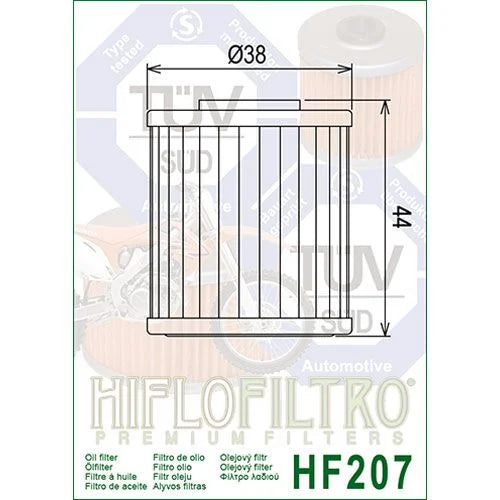 HiFloFiltro Oil Filter HF207 KAW/SUZ