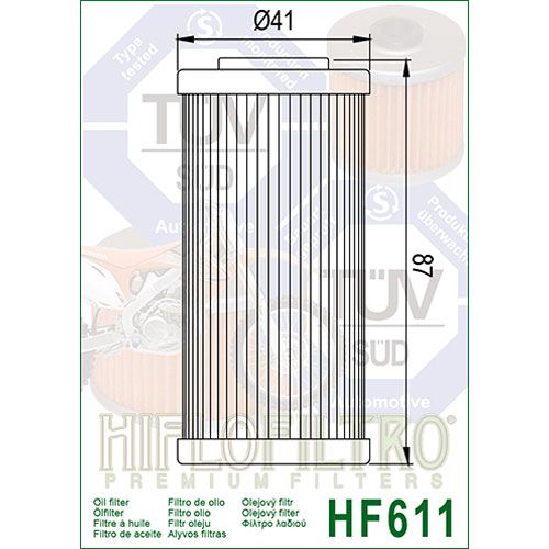 HiFloFiltro Oil Filter - HF611 Sherco
