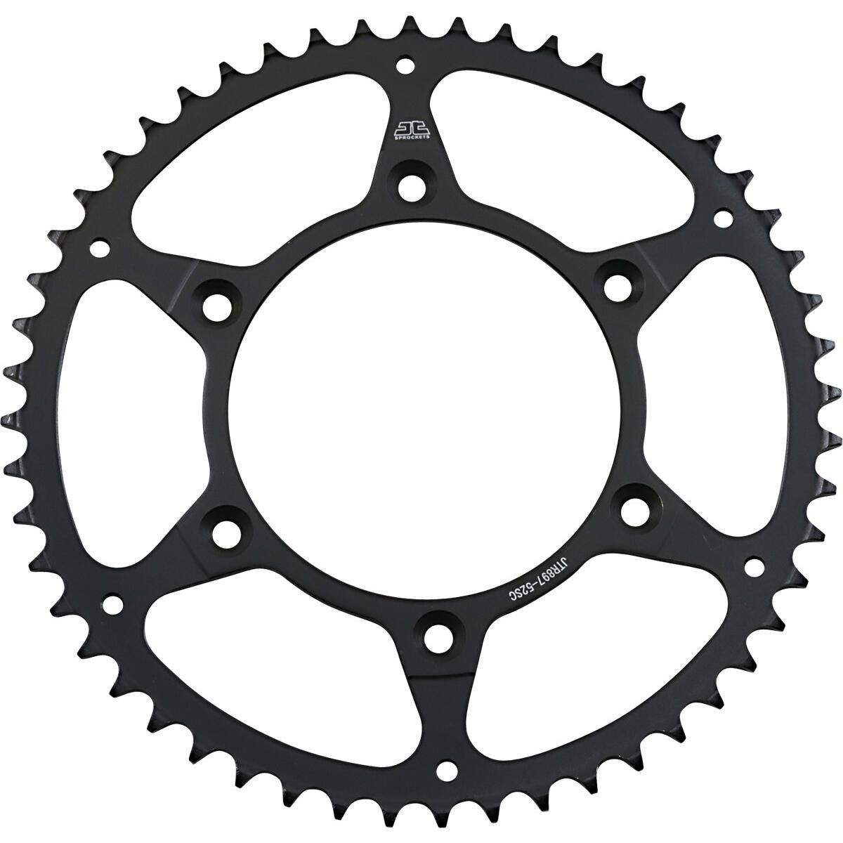 JT Self-Cleaning Steel Rear Sprocket 52T (520) - JTR897.52SC