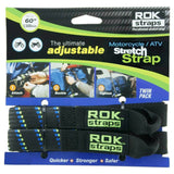 ROK Motorcycle/ATV Adjustable Stretch Straps - Heavy Duty - 1" x 60"