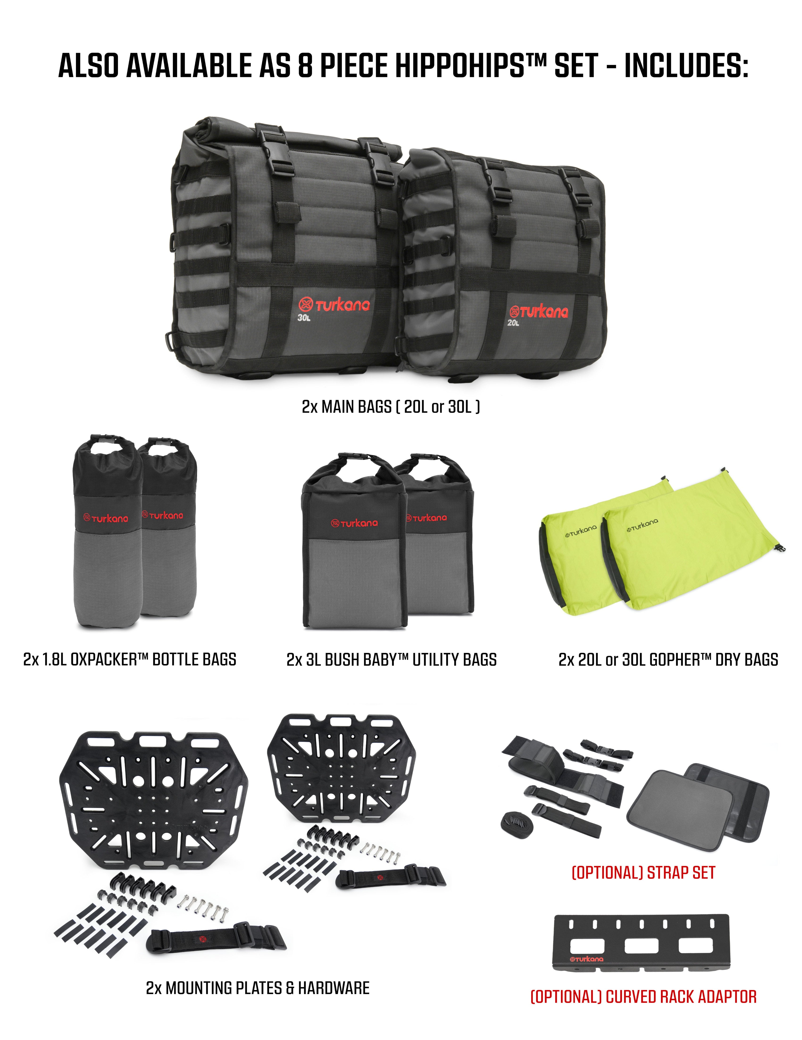 Turkana HippoHips Saddle Bags w/Liner (Single Bag)