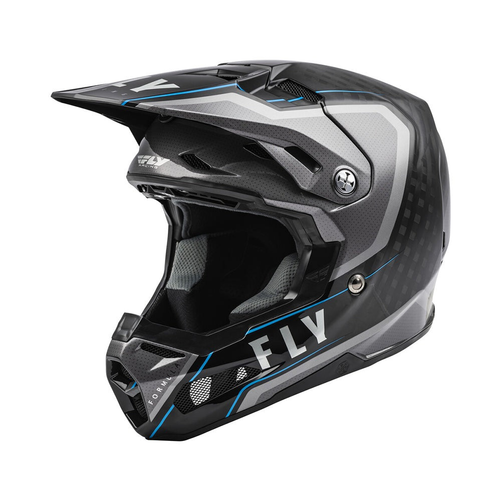 Fly Racing Formula Carbon Axon Helmet -Black/Blue/Grey