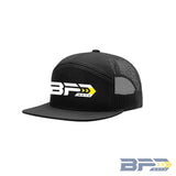 BFD Moto Panel Trucker Snap Back Hat Black