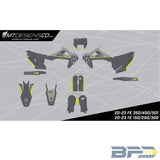 BFD Moto/M7 Designs Husqvarna TE/FE Topo Graphics Kit -Grey