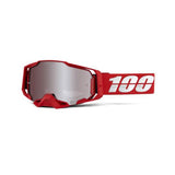 100% Armega Hiper Goggle War Red -Silver Mirror Lens